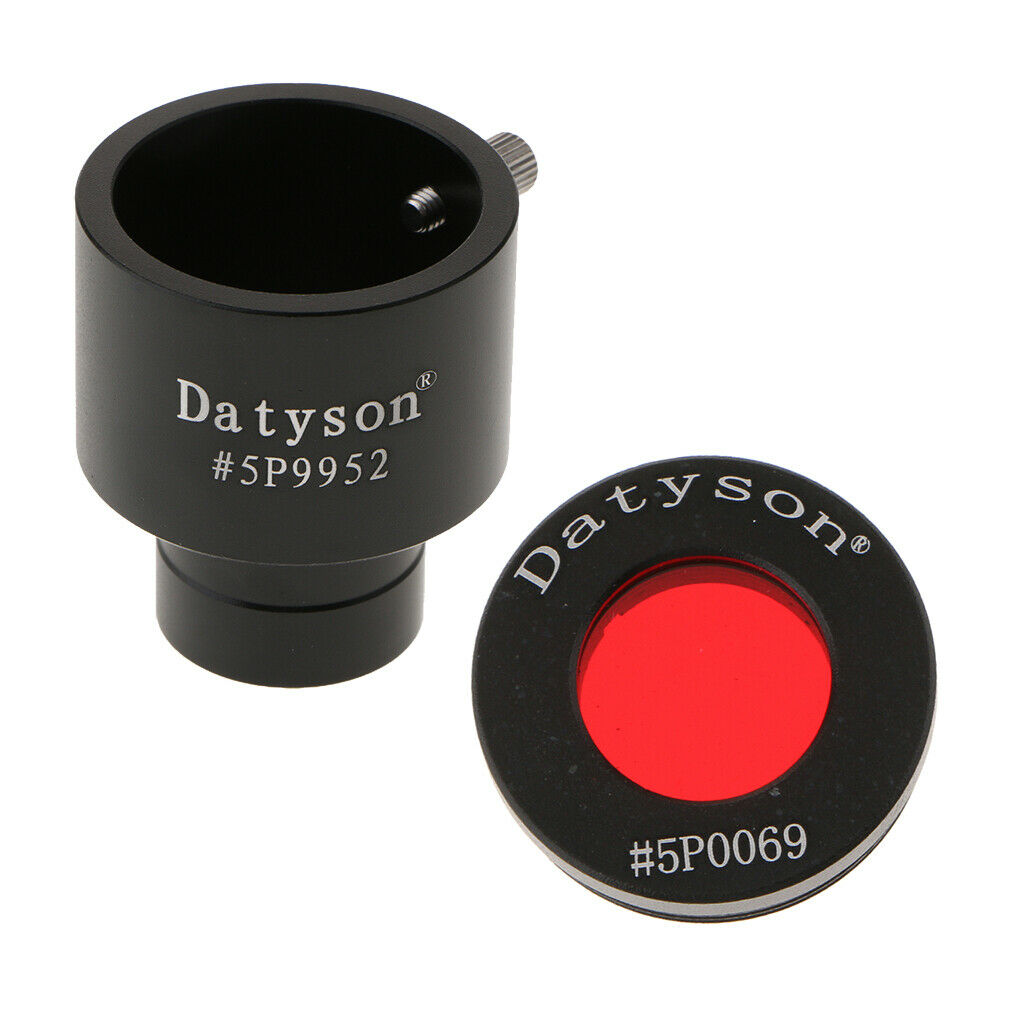 Metal 24.5mm to 31.7mm Telescope Eyepiece Adapter  +r Red Filter 0.965