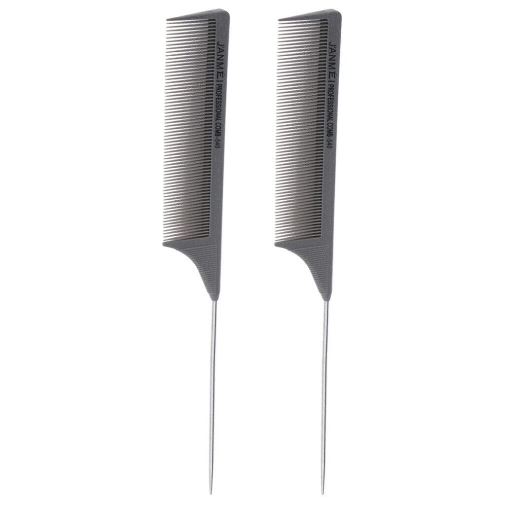 2x Pro 8.9'' Antistatic Barber Pintail Hair Combs Detangling Highlight Comb