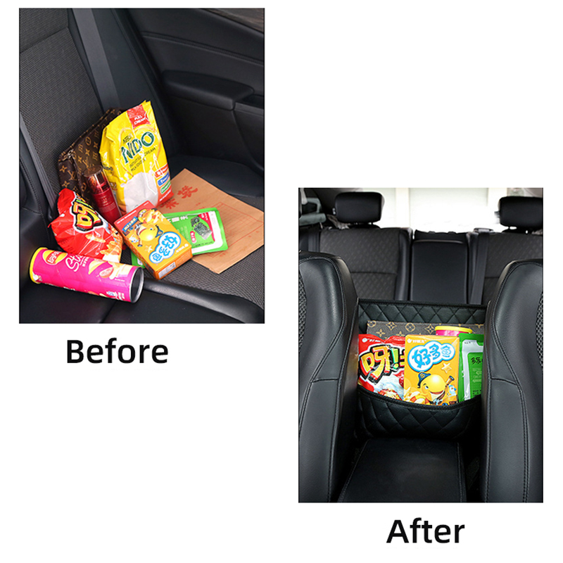 Multi Hanging Nets Pocket Trunk Bag Organizer Car Rear Seat Back Storage Bag