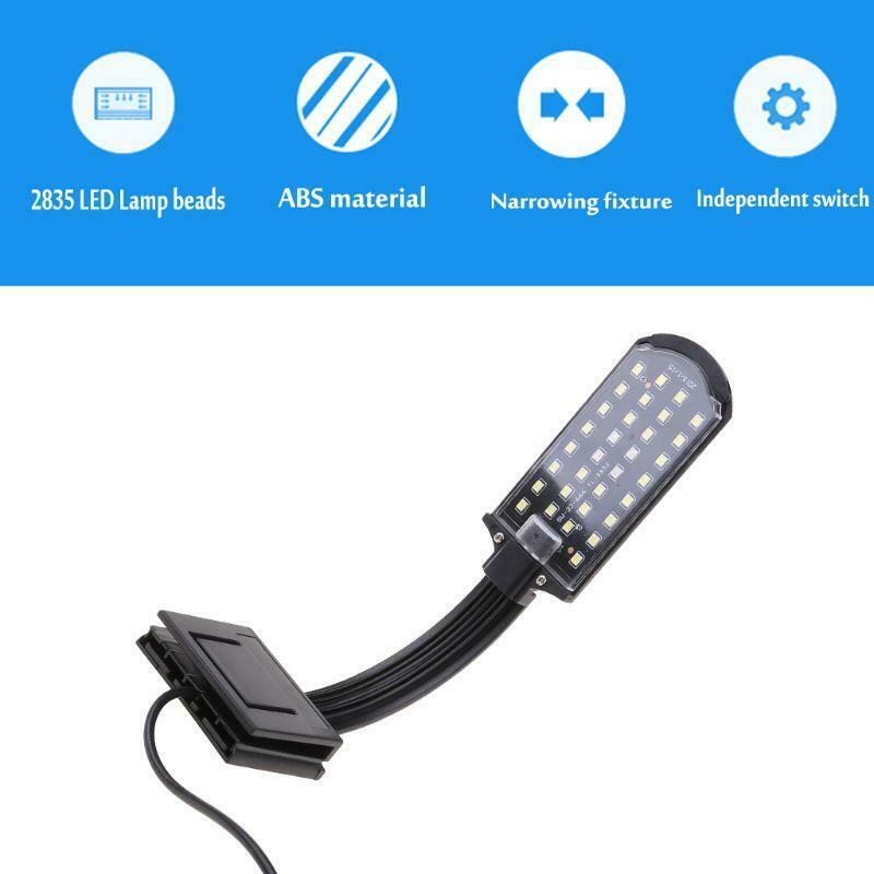 Simple LED Aquarium Lights Water Grass Plants Grow Light Fish Tank Clip-on Lamp