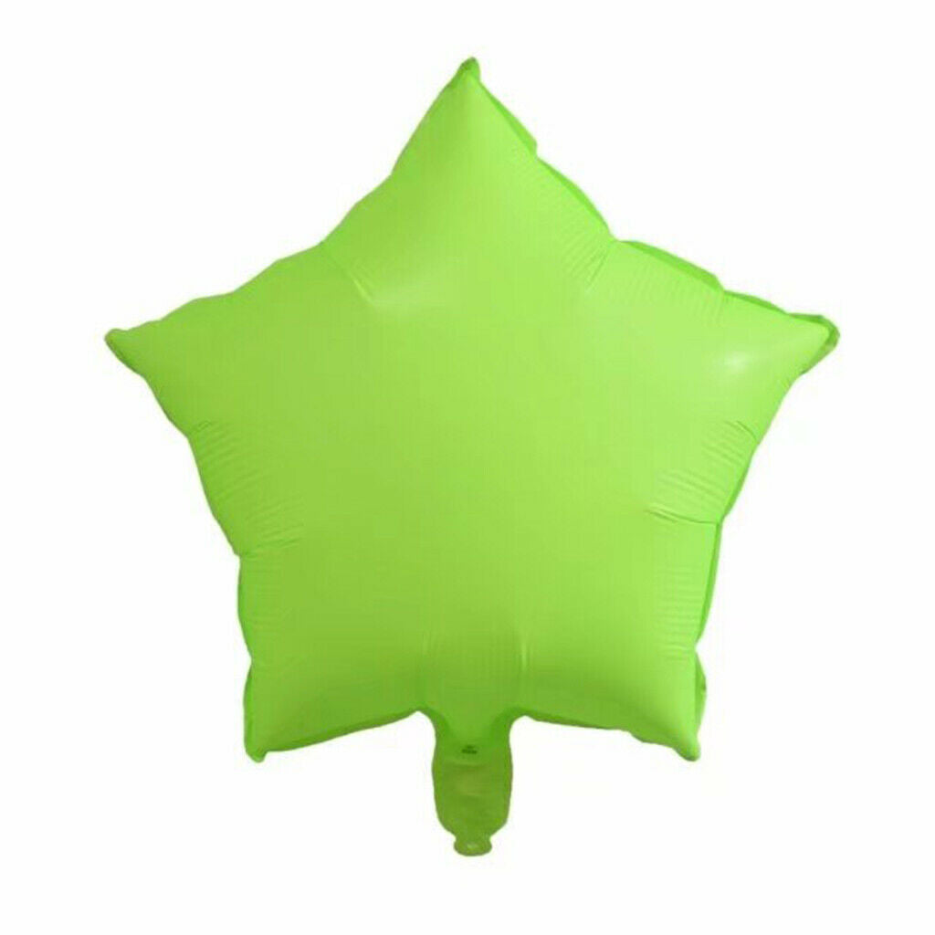 10 Pieces Foil Frosted Pentagram Balloon Wedding Birthday Party Decor Green