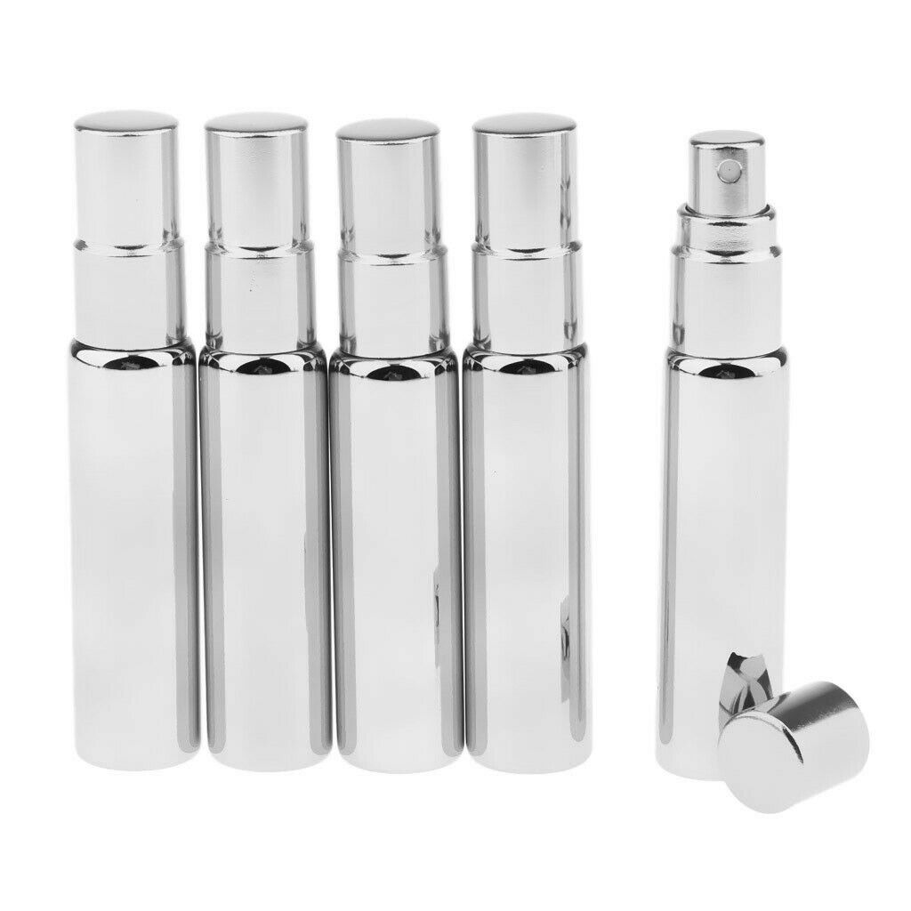 5x 10ml Mini Travel Perfume Atomizer Empty Refillable Sprayer Bottle Pump Spray