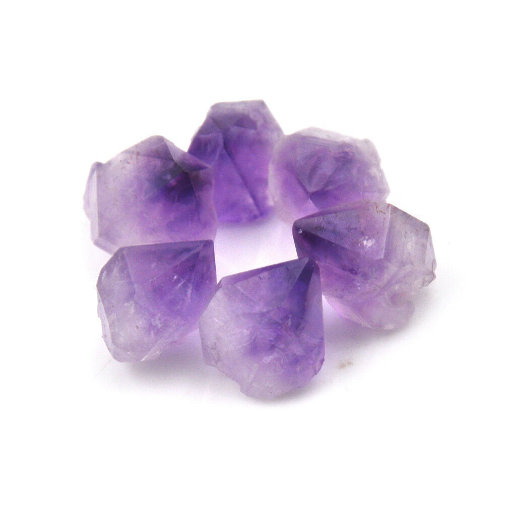 5x Natural Purple Fluorite Quartz Crystal Stone Rough Polished GravelSpeci.l8
