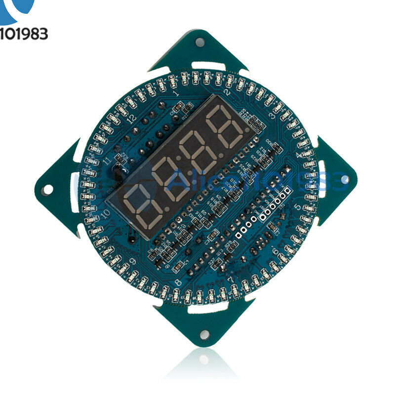 Assembled DS1302 Rotating LED Electronic Digital Clock 51 SCM Learning Board 5V