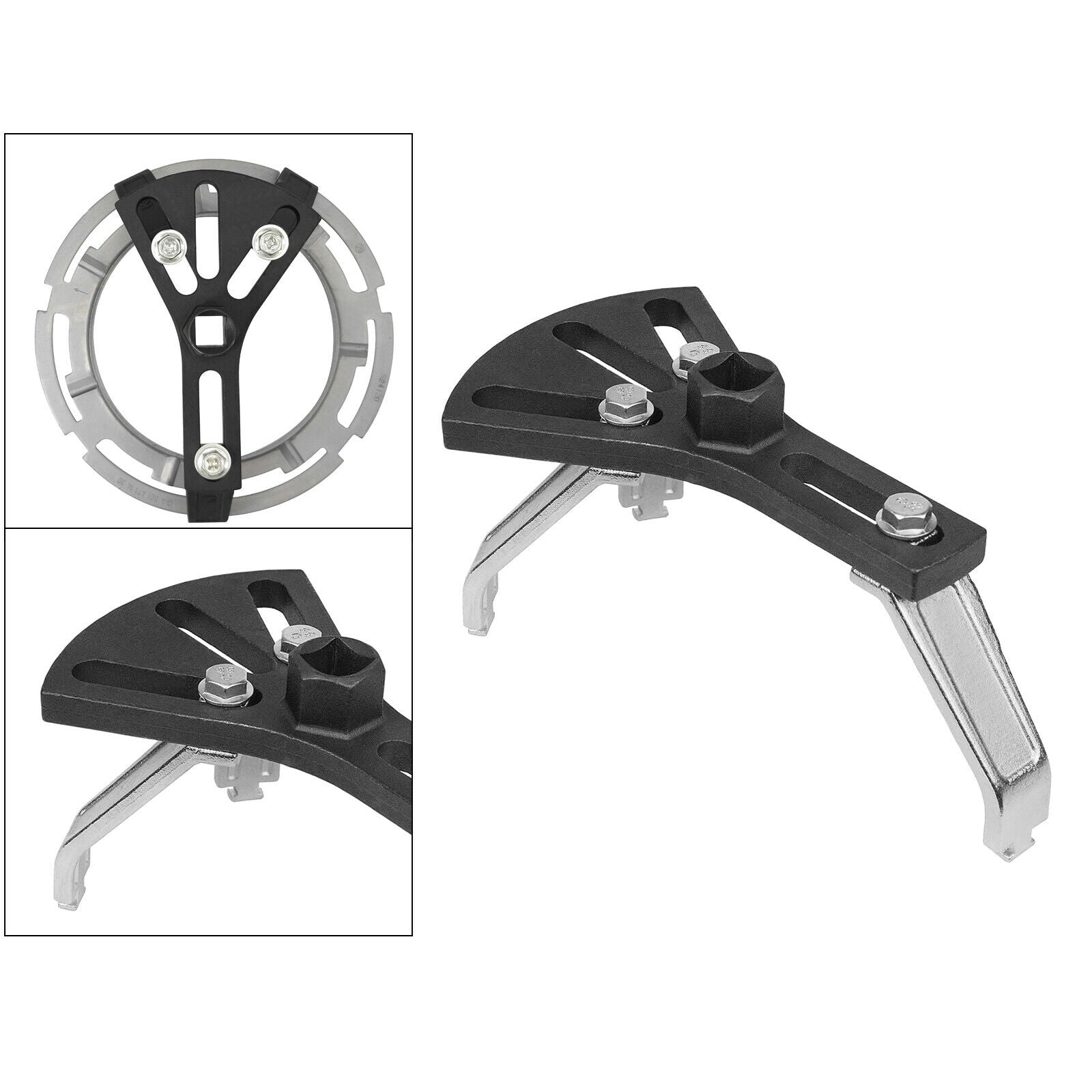 Steel Fuel Pump Lid Tank Cover Wrench Tool Black Accessories Durable Premium