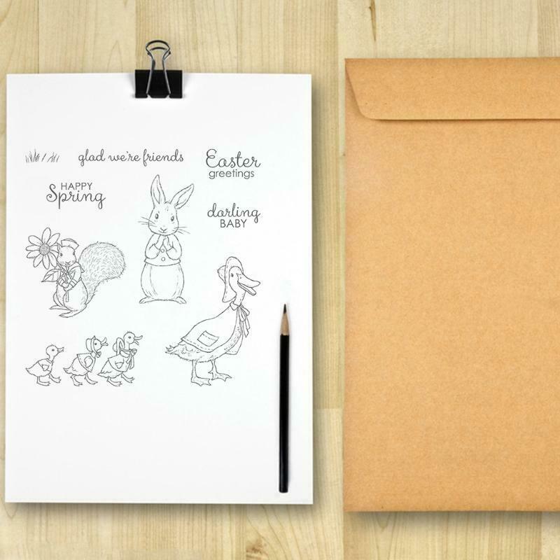 Easter Duck Rabbit Silica Seal Cutter Dies Scrapbooking DIY PhotoAlbum Decor