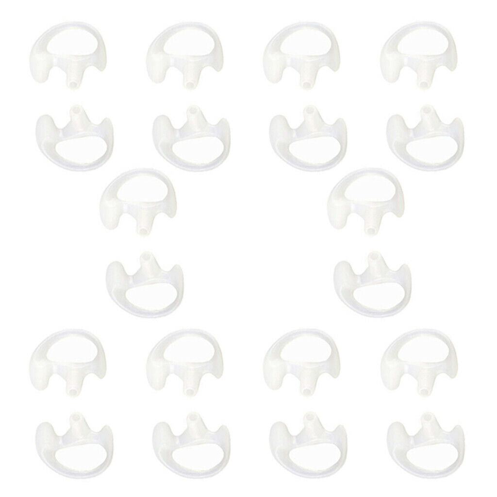 Prettyia 20x Silicone Earbud for Covert Acoustic Tube Earpiece Walkie Talkie