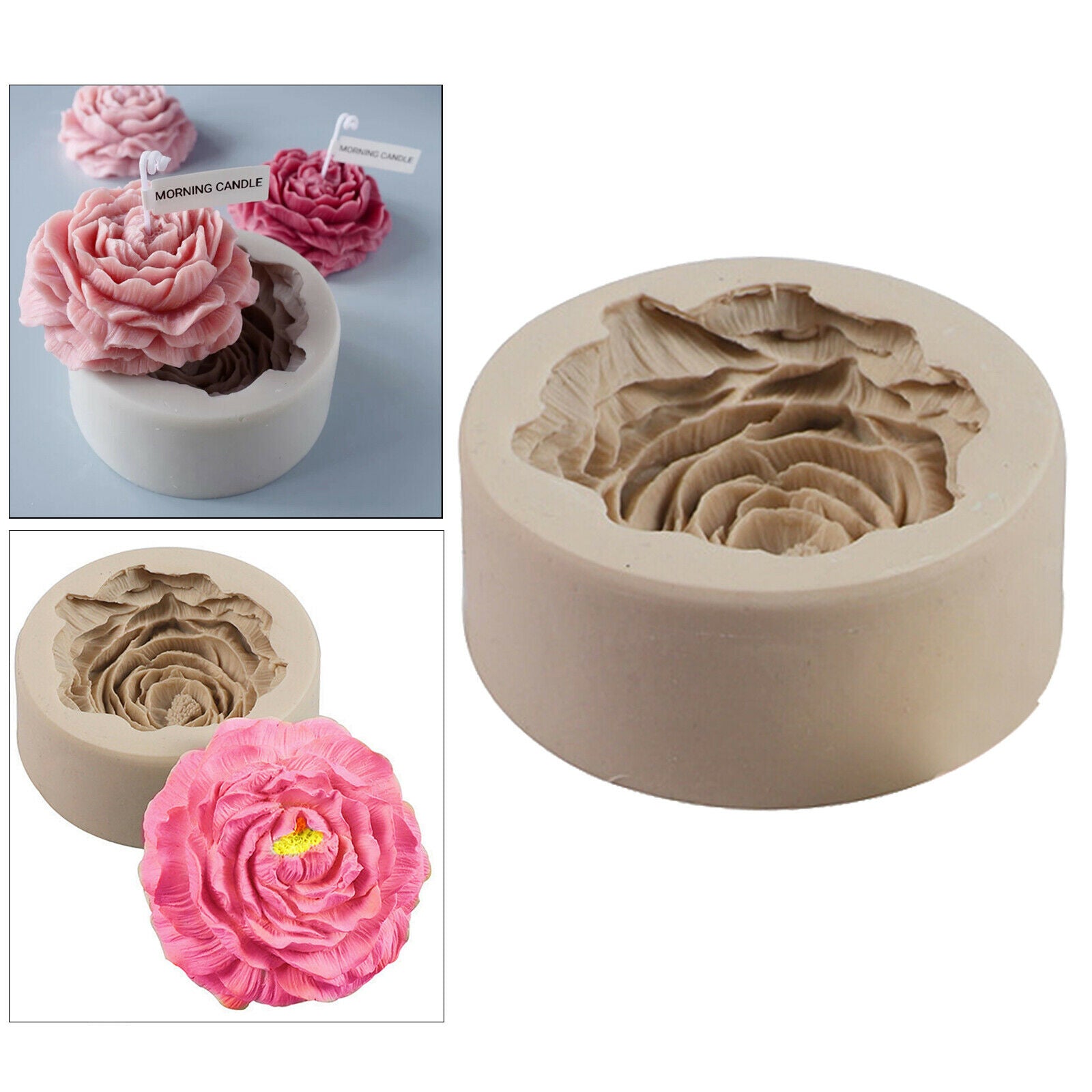 Flower Mold Aromatherapy Candle Mould Gypsum Clay Craft Pastry Making Tool