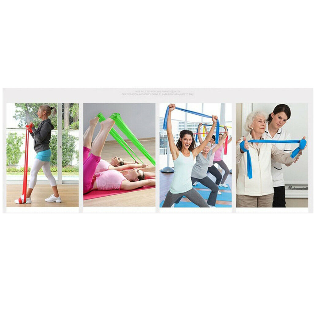 12pc Exercise Bands Set with Handles Ankle Straps Workout Bands Fitness