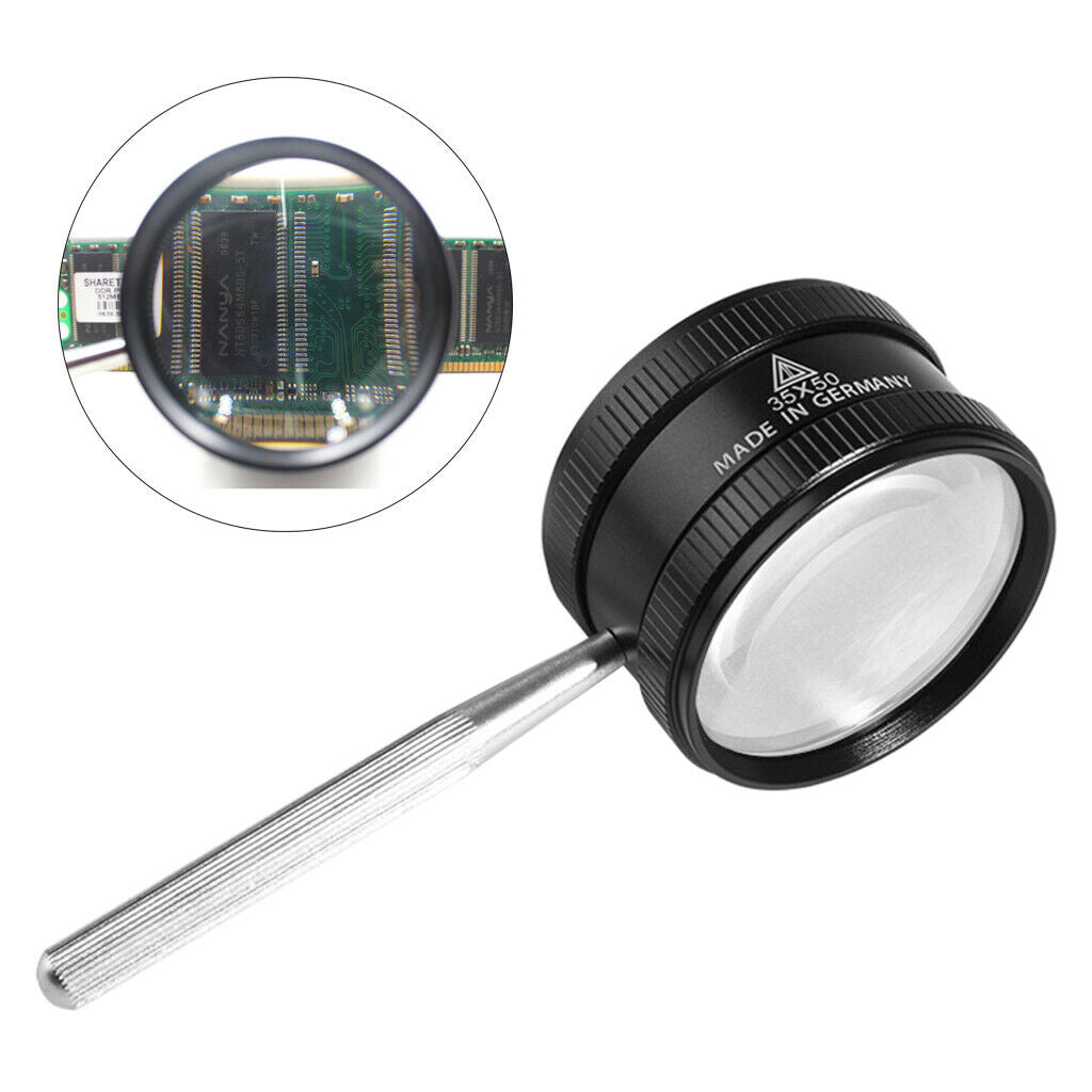 35X Handheld Reading Magnifier Glass for Seniors Reading, Jewelry, Explorin