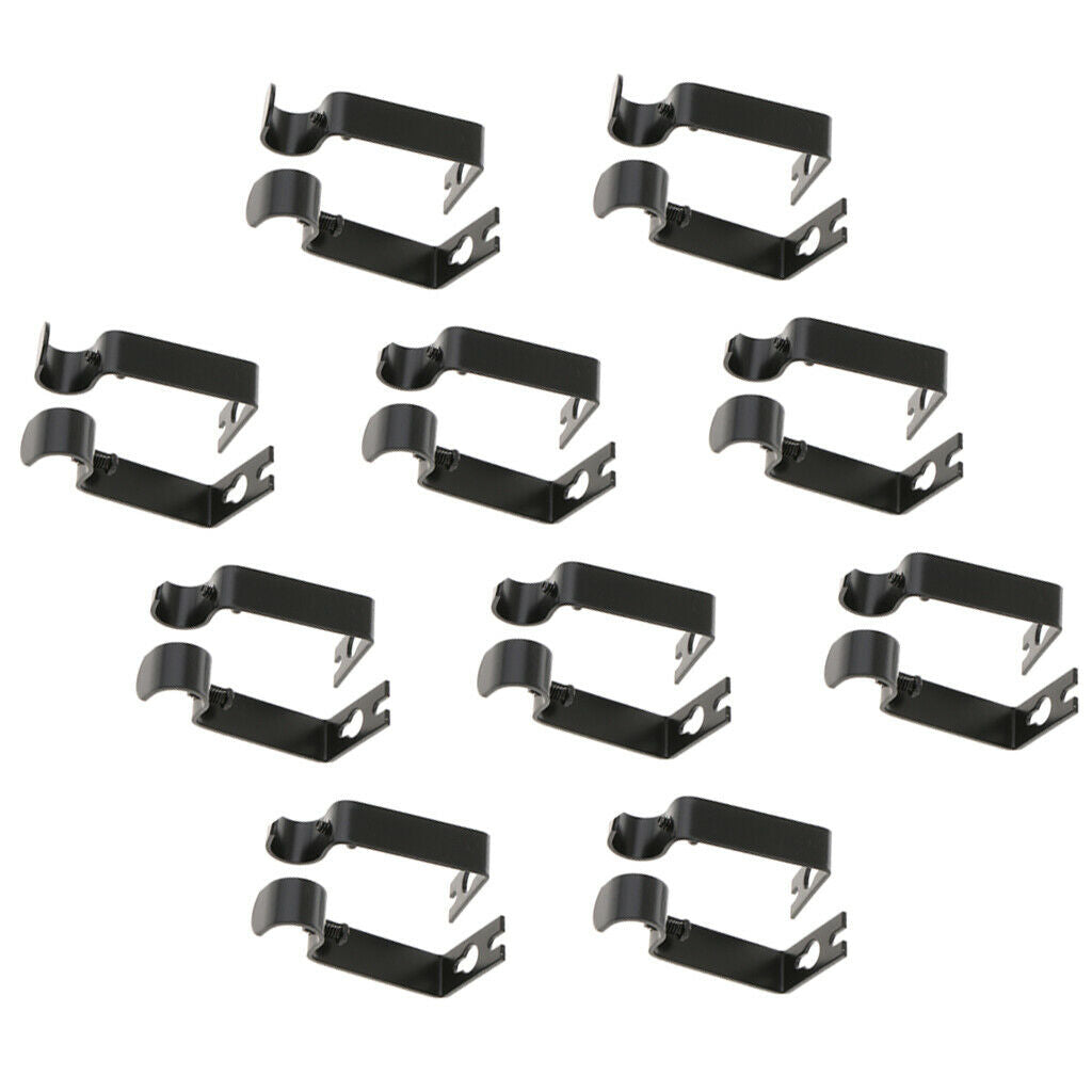 20 Pack Curtain Rod Brackets Set Curtain Rod Holders Easy No Drilling Tap Right