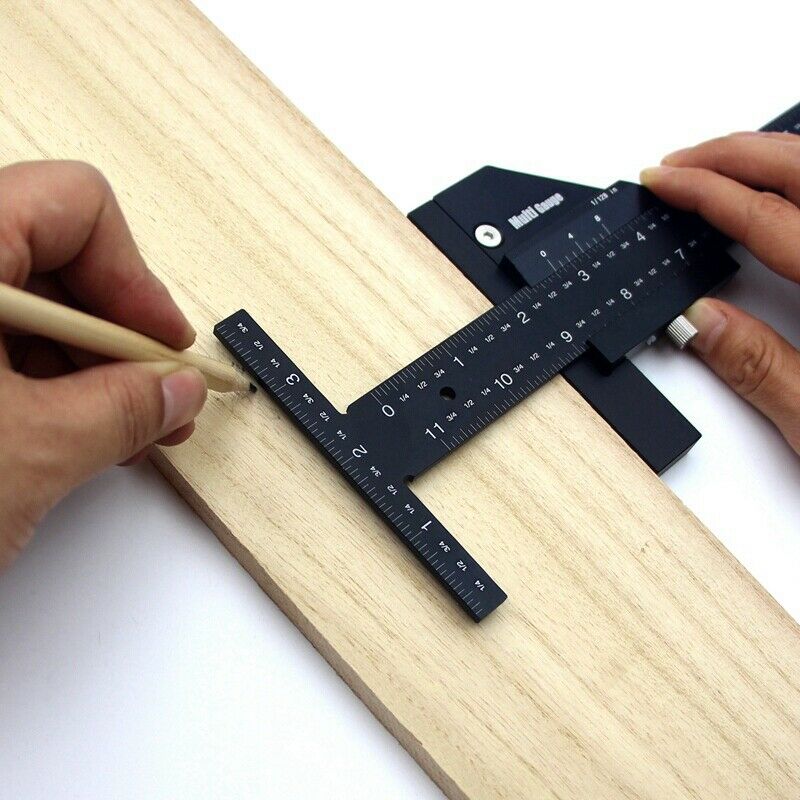 Multi Gauge Woodworking Multifunctional Ruler,Angle Ruler Woodworking Tools T2R9