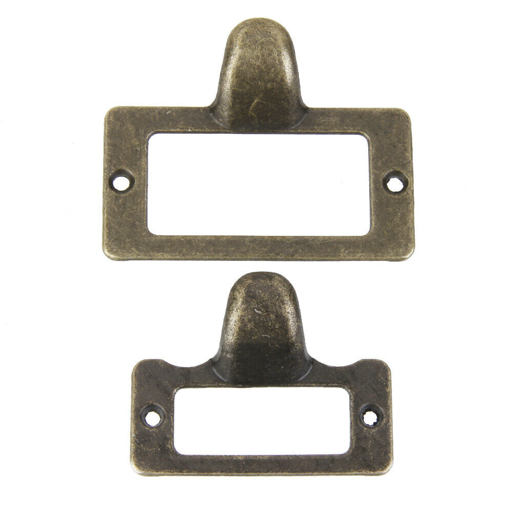 10 Pcs Cupboard Door Cabinet Drawer Cup Card Holder Tag Pull Handle Knob S