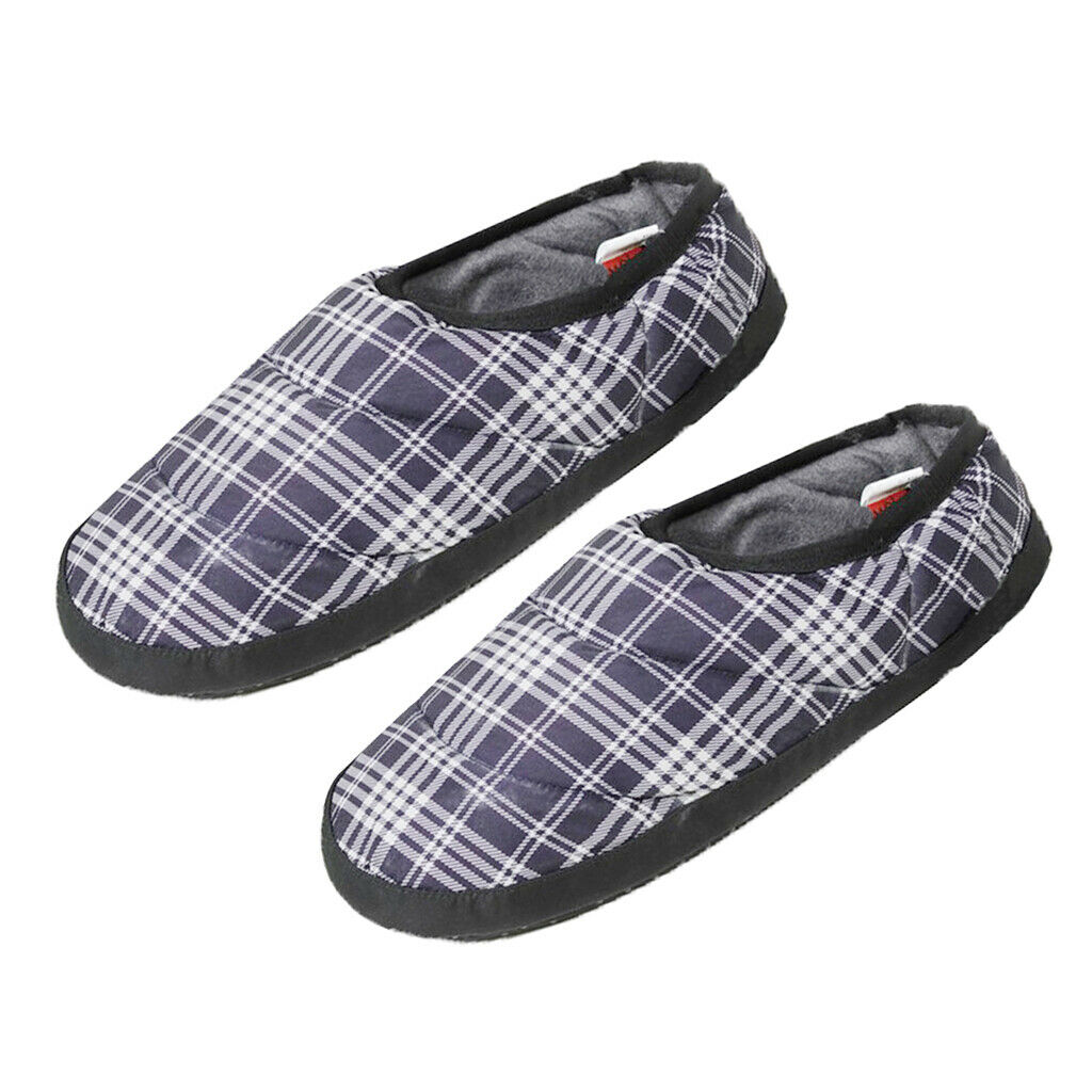 1 Pair Winter Warm Down Slippers Non-Slip Soft Slippers Sports or Camping