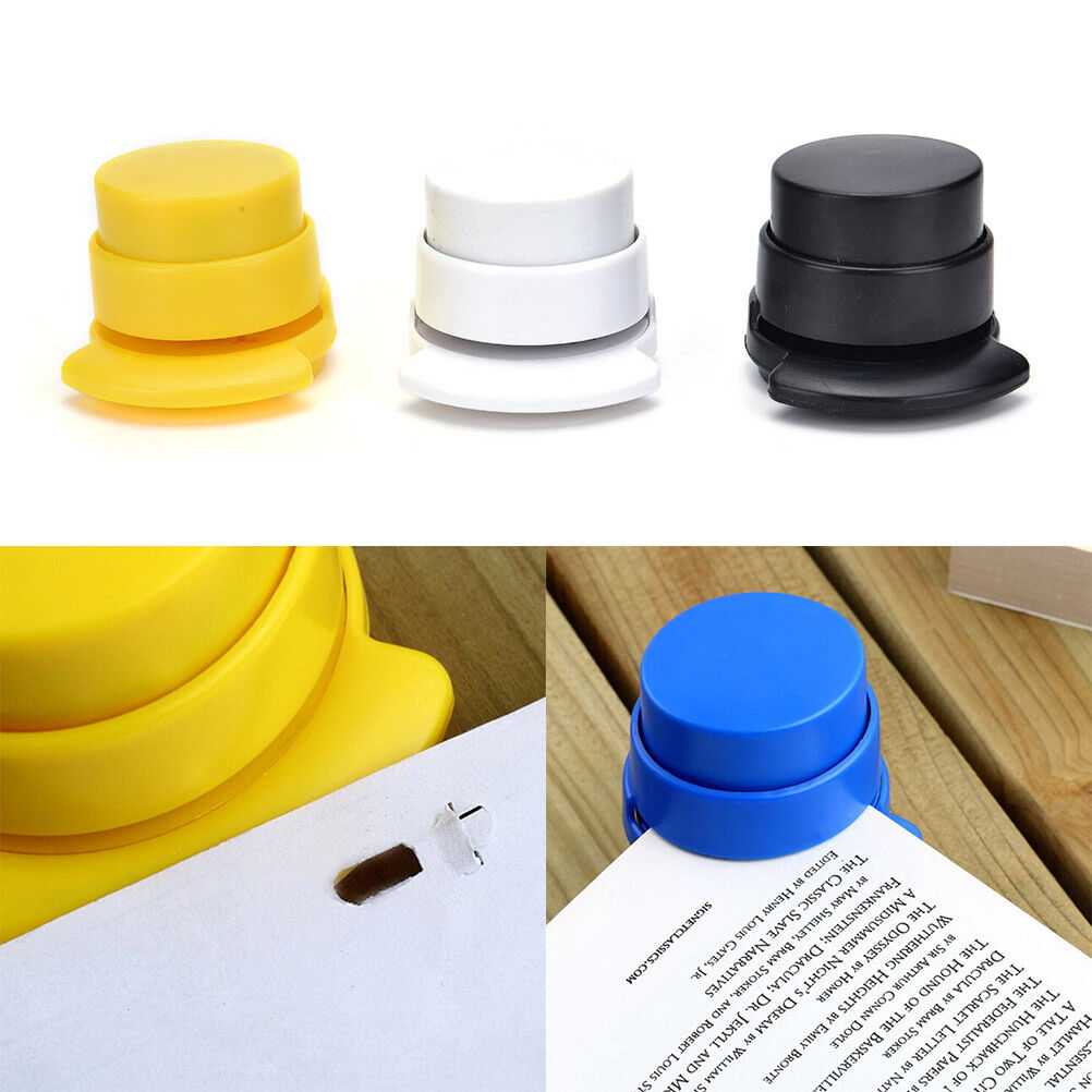 1X Office Home Staple Free Stapleless Stapler Paper Binding Binder Papercl.l8