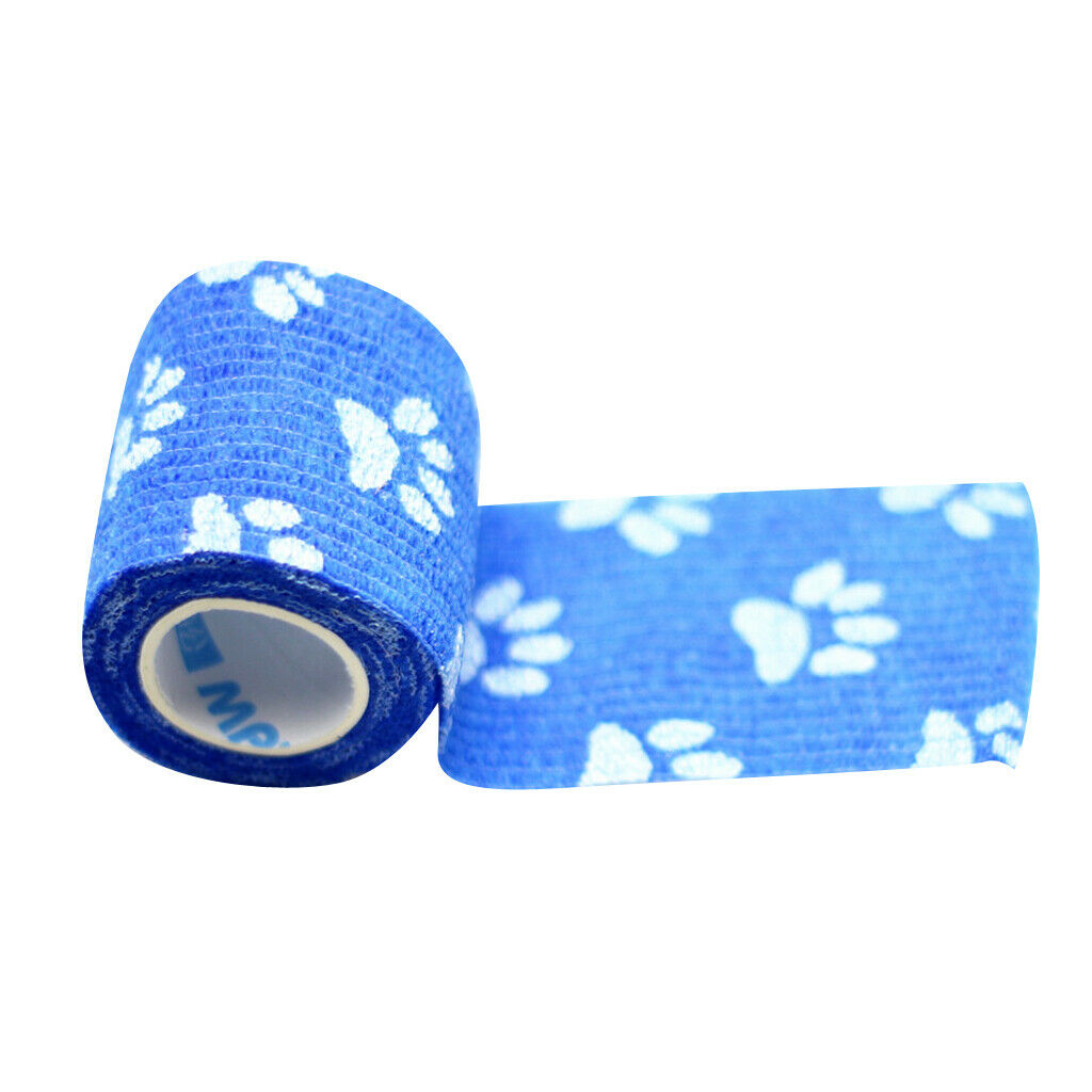 Cat, Dog, Pet Tying Bandage Gauze Tape Supply Wrap Horse Print Blue