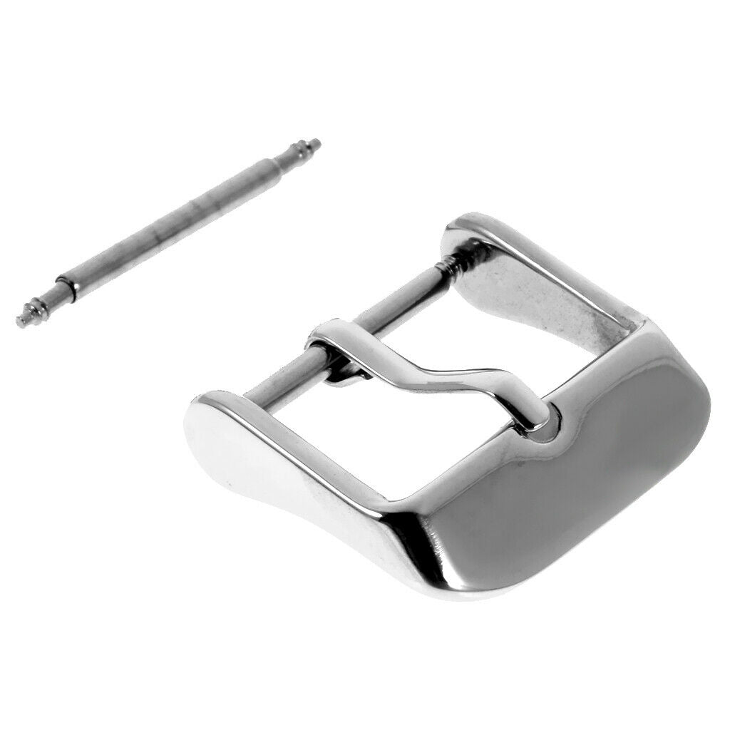 High Strong Watch Band Strap Buckle Polished Stainless Steel Parts 18mm