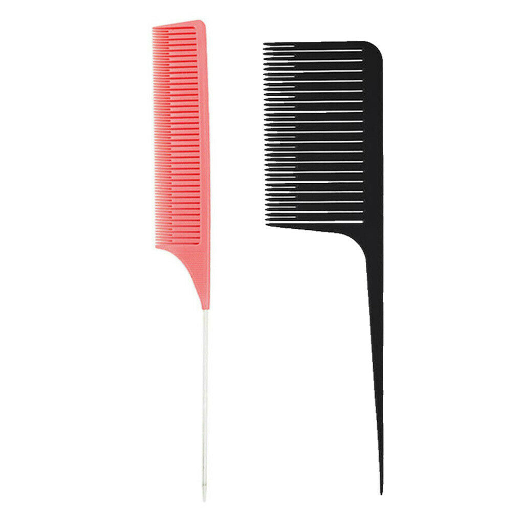 2pcs Sectioning Weave Highlighting Foiling Hair Combs Hairdressing Comb