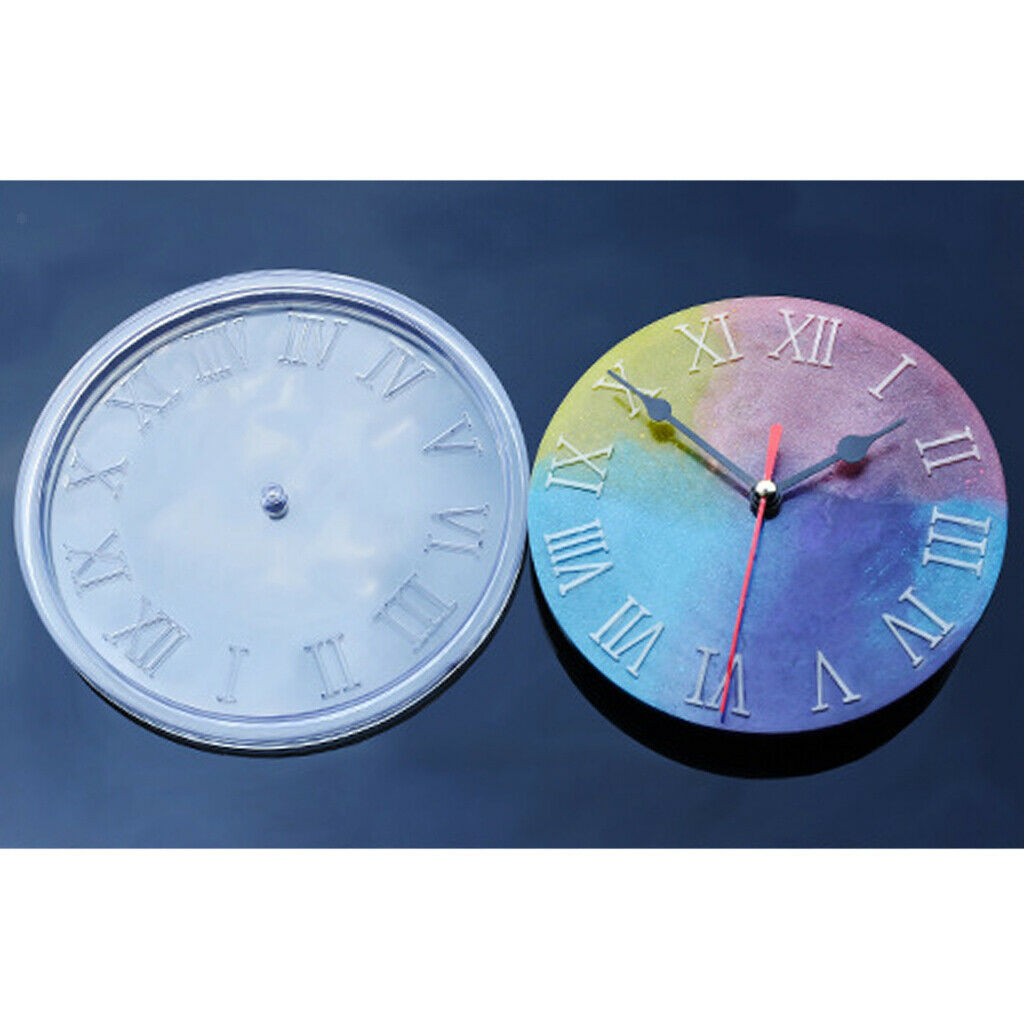 1Pcs Clear Silicone Clock Mold, Arabic Numerals Clock Making Tool for DIY