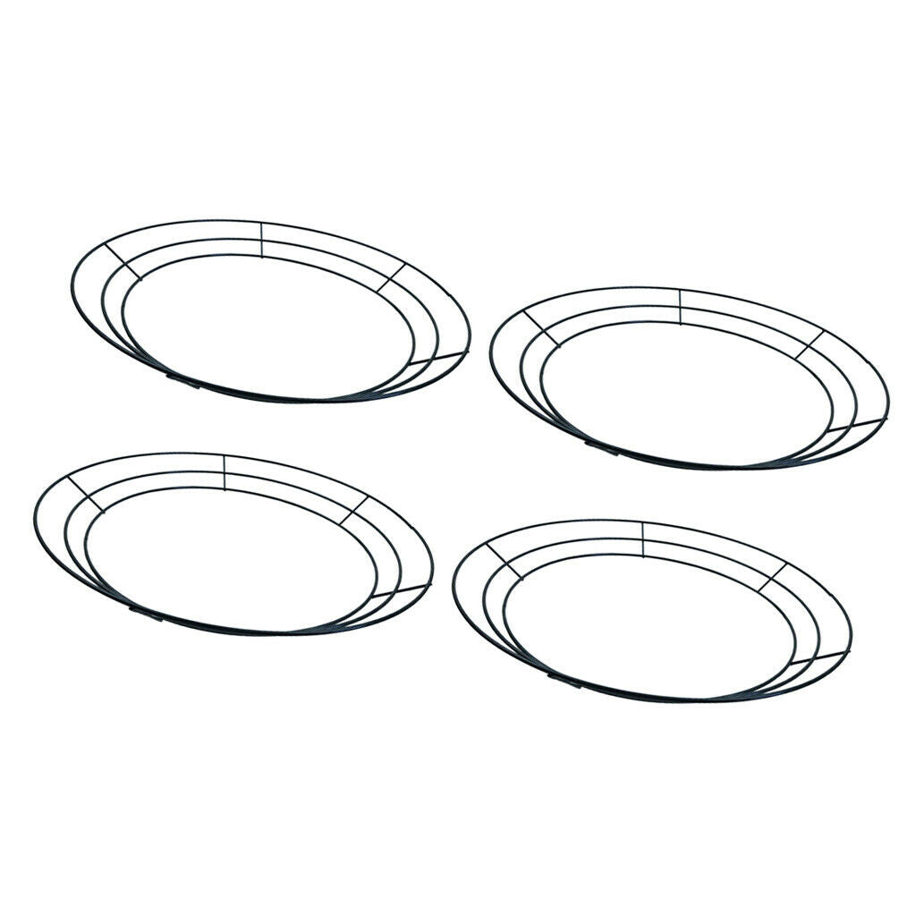 4Pcs 14inch Metal Wire Wreath Frame Rings DIY Crafts Wedding Decoration