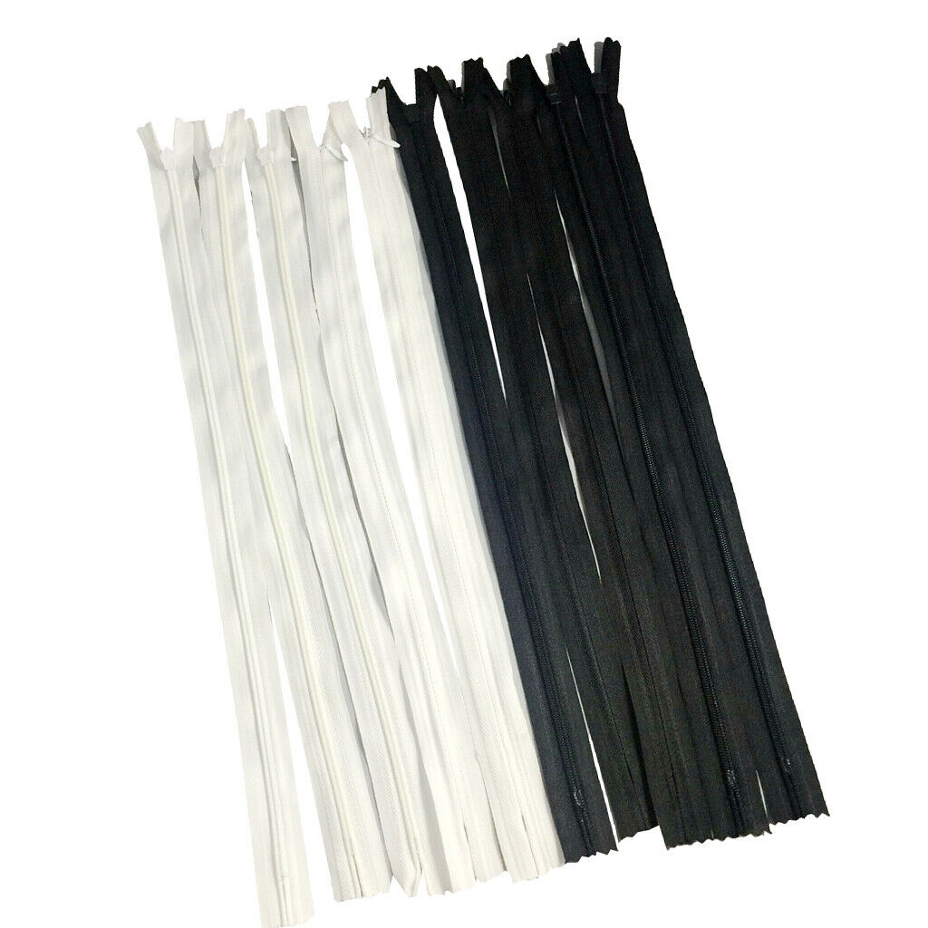 10x Closed End Invisible Nylon Zips Fasteners Single Slider Zippers Dispatch