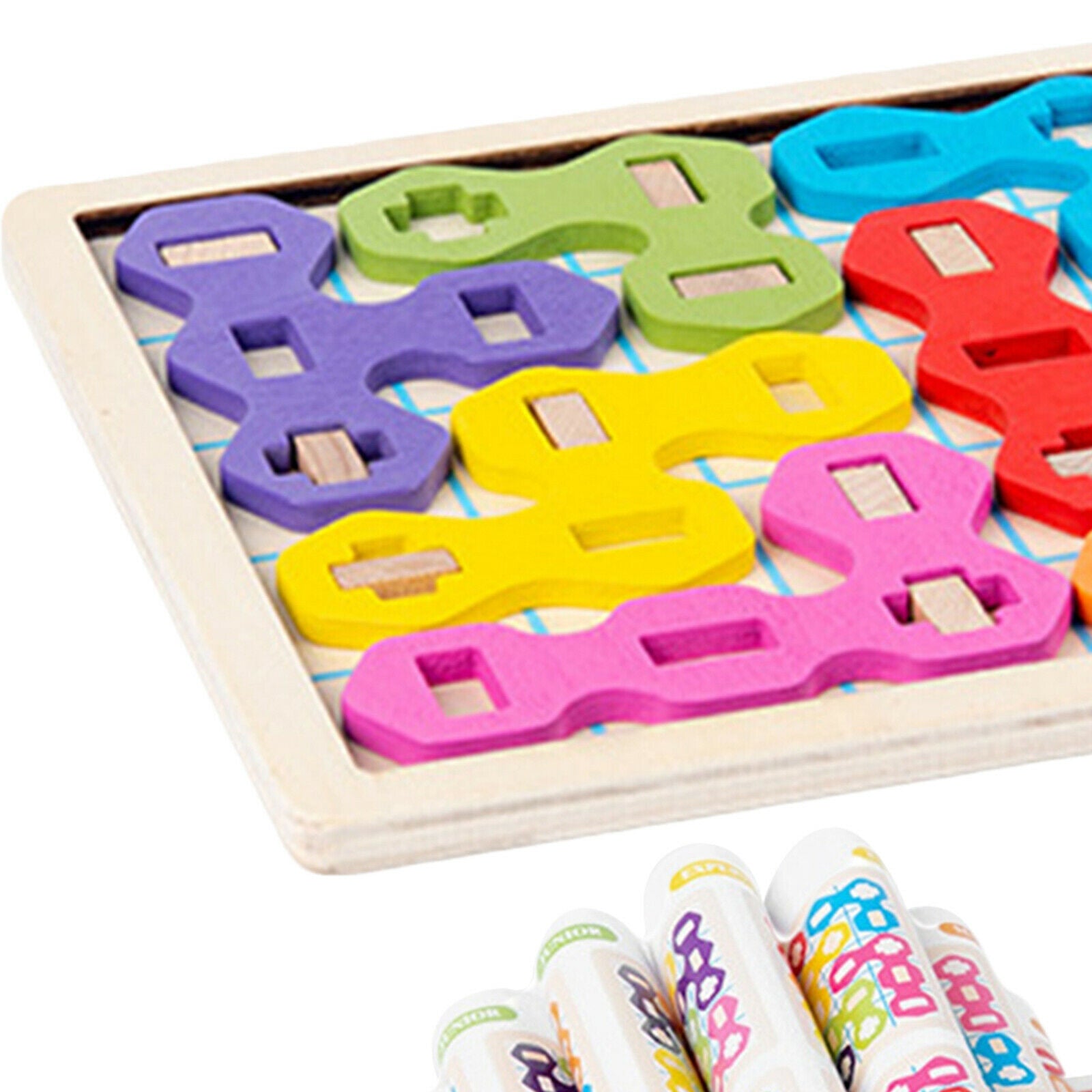 Geometric Jigsaw Tangram Kids Educational Montessori Wooden Jigsaw Puzzles