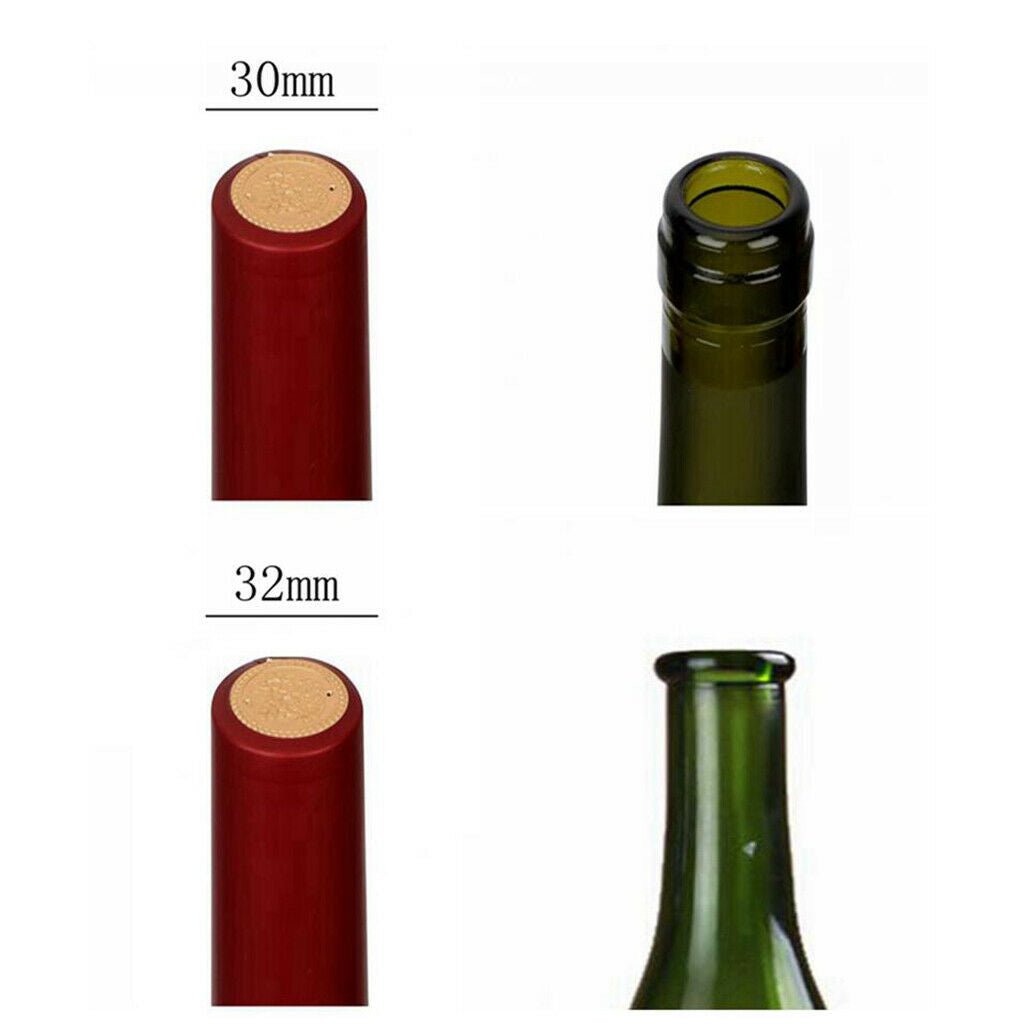32x60mm PVC Heat Shrink Capsules for Wine Bottles Matte Metallic Finish Black