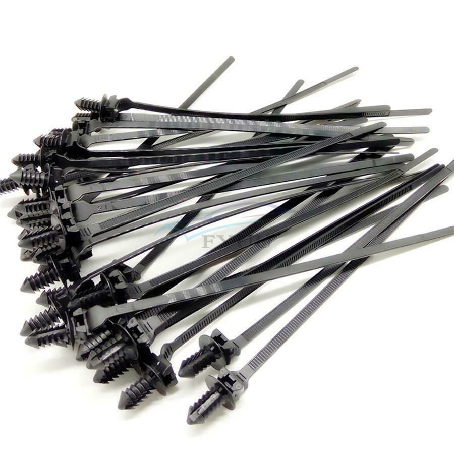 405PCS Universal Car Door Bumper Plastic Hybrid Fastener + 50PCS Cable Tie Kit