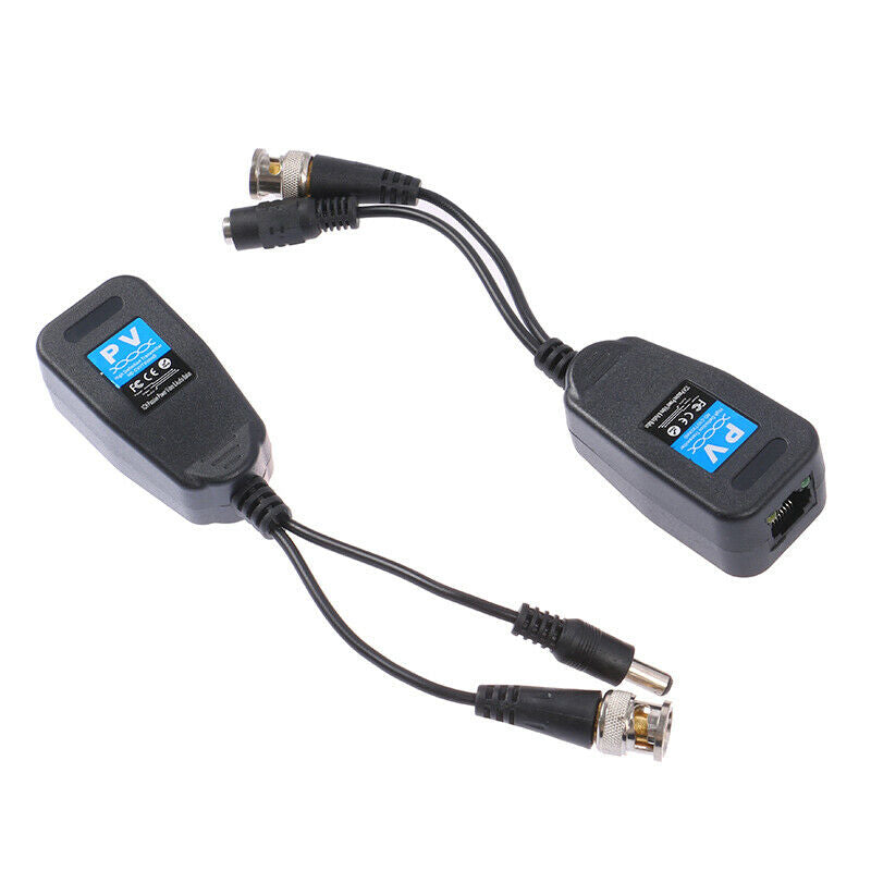 1Pair Video HD Connector Balun Transceiver For Cctv Security Surveillance.l8