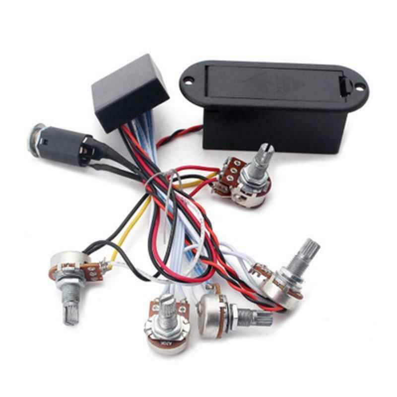 3 Band EQ Preamp Circuit Guitar Dual Potentiometer For Active Bass Pickup