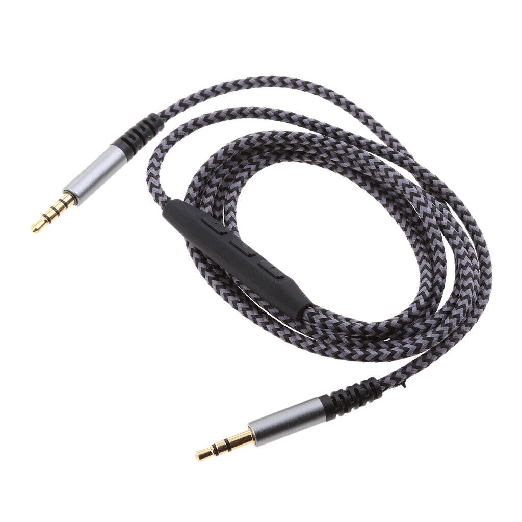 3.5mm Male Jack Plug Male to Male Stereo Audio Cable & Mic Volume Control