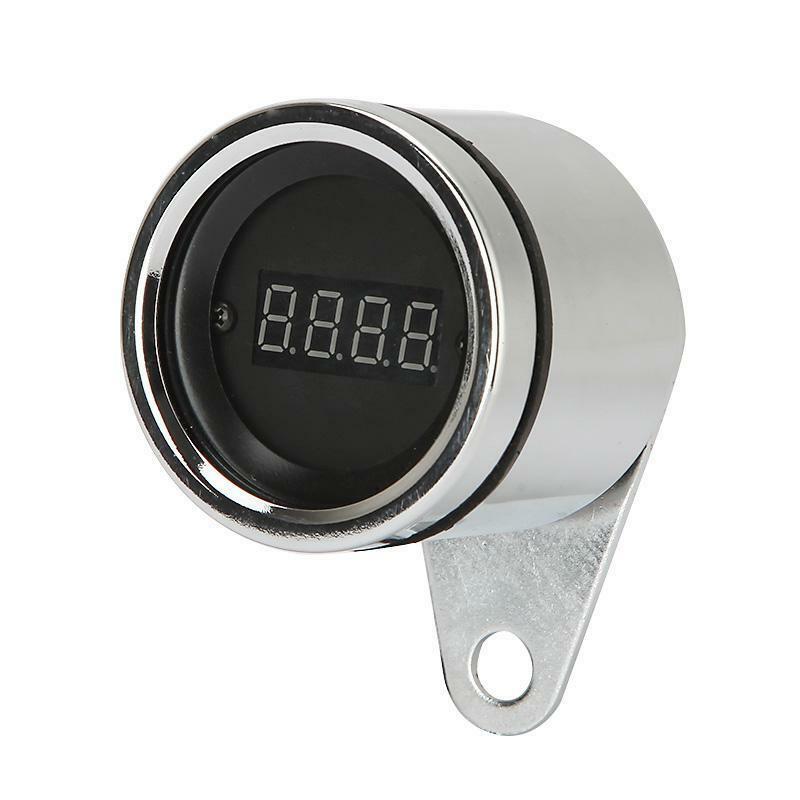 12V Red Led Waterproof Motorcycle Digital Tachometer Tacho Speedometer RPM Gauge