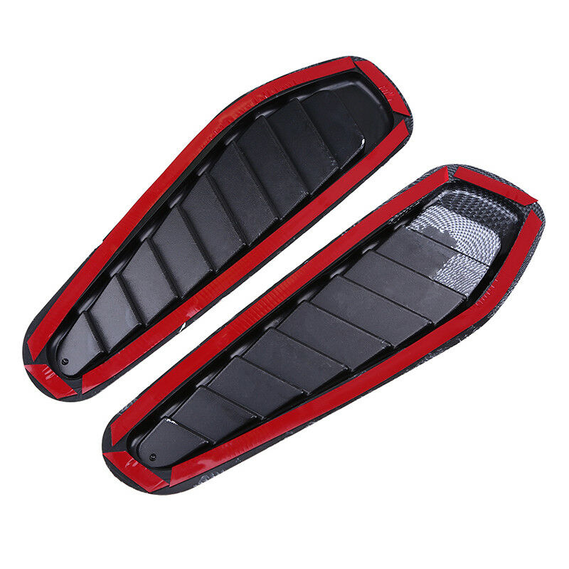 2x Car Decorative Air Flow Intake Scoop Turbo Bonnet Vent Cover Hood Car-Styling