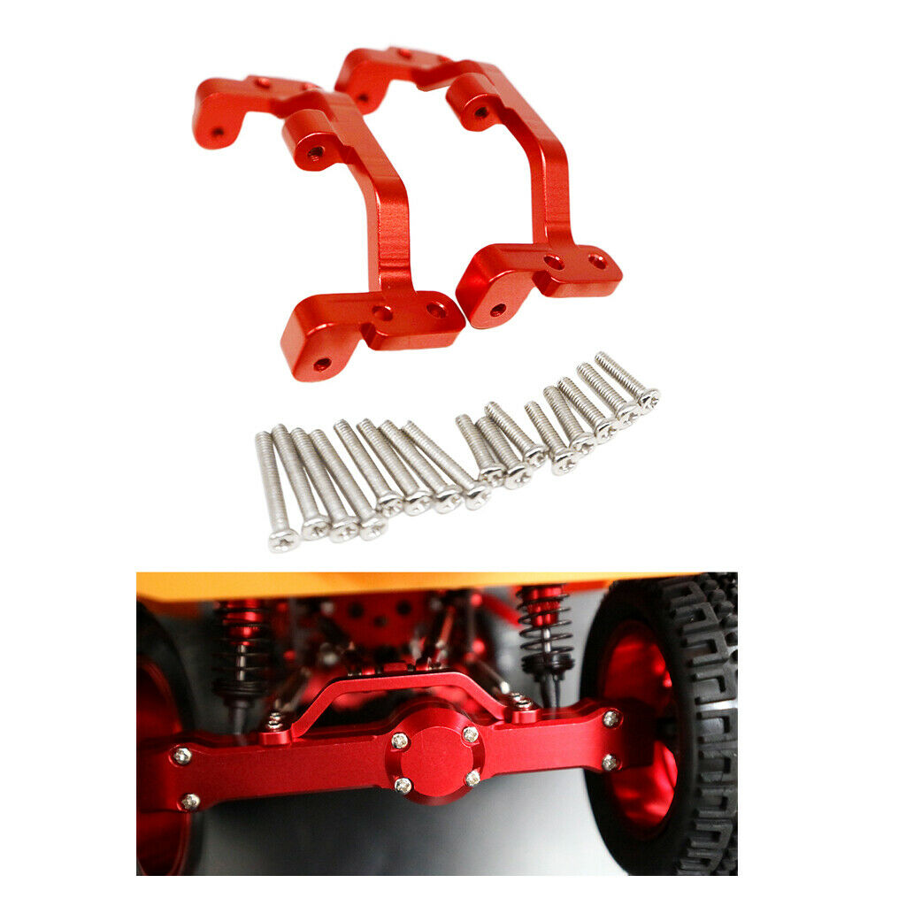 2pcs Alum Alloy 1:12 Pull Rod Base Seat for D90 MN-90 MN-91 RC Car Parts Red