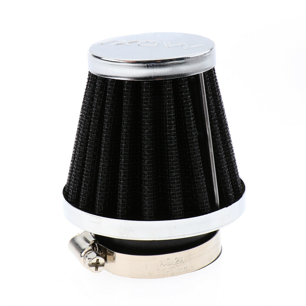 Universal Motorcycle Dirt Bike ATV Air Intake Filter Cleaner Black  46mm