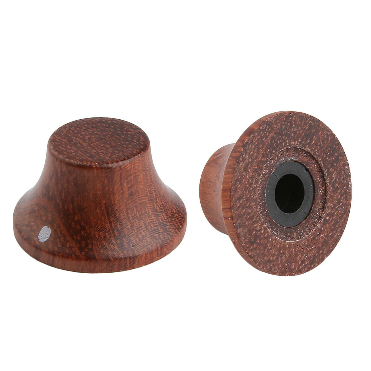 4xBubinga Wooden Strat Style Bell Knobs Guitar Bass Top Hat Knob w/Indicator Dot