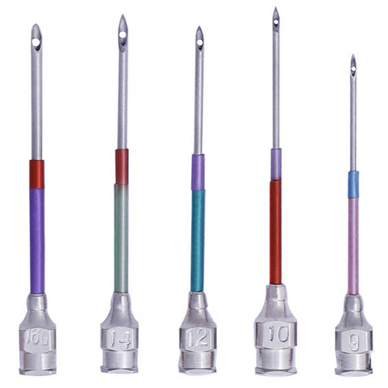 Metal Embroidery Stitching Punch Needle Handmade Sewing Tool with Tube fo.l8