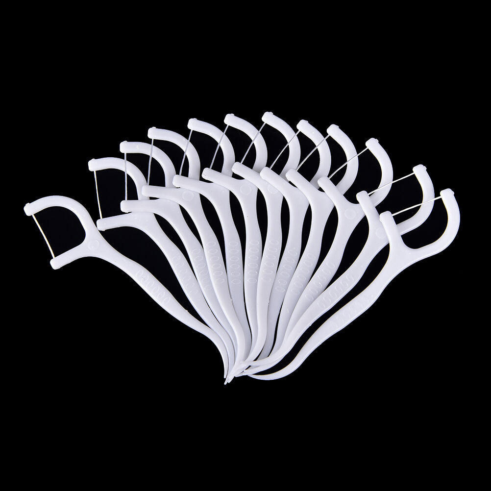 30Pcs/Box Sticks Health Tooth Clean Picks Dental Floss Flosser Toothpicks.l8