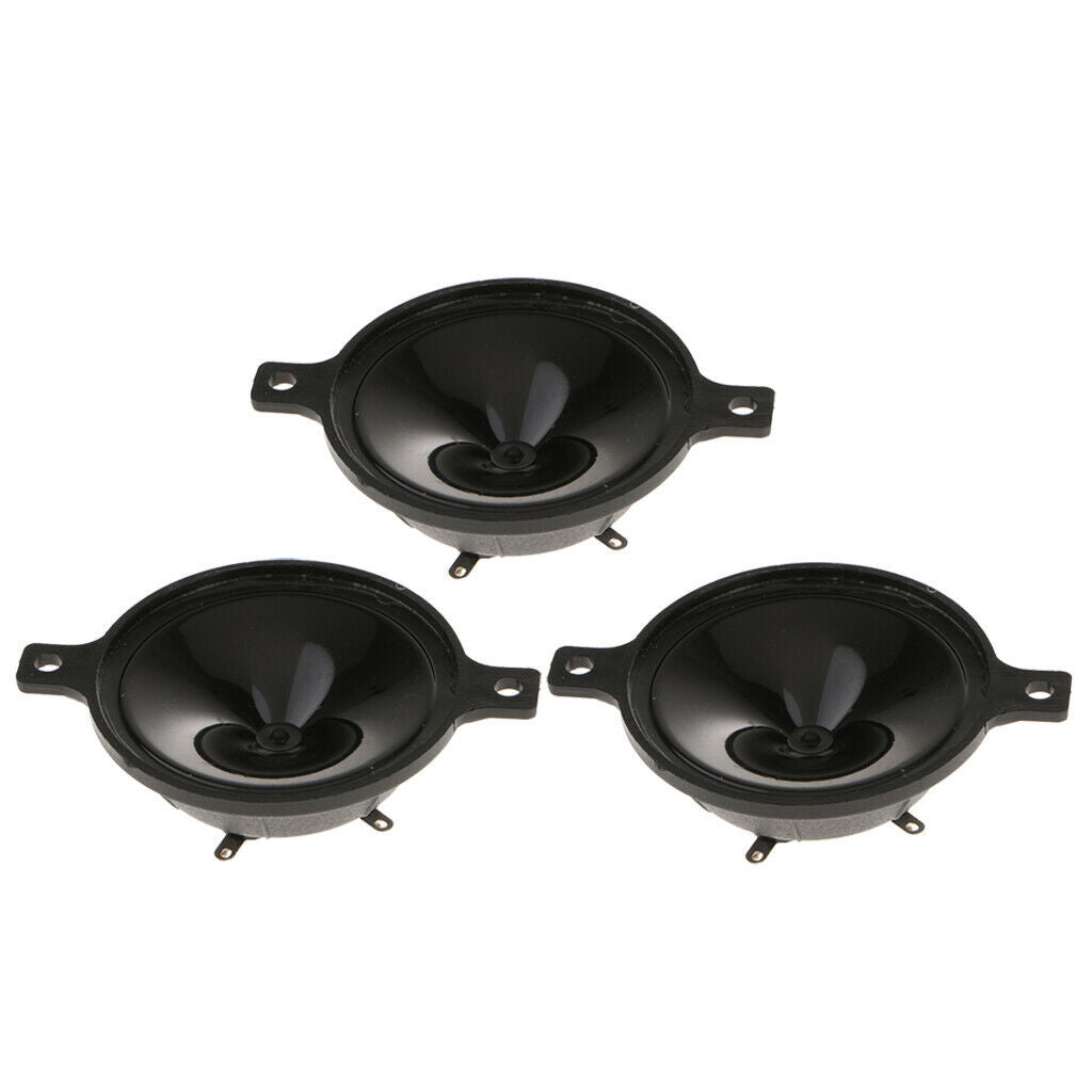 3x Waterproof Trumpet Round Piezoelectric Speaker Black Assembly Portable