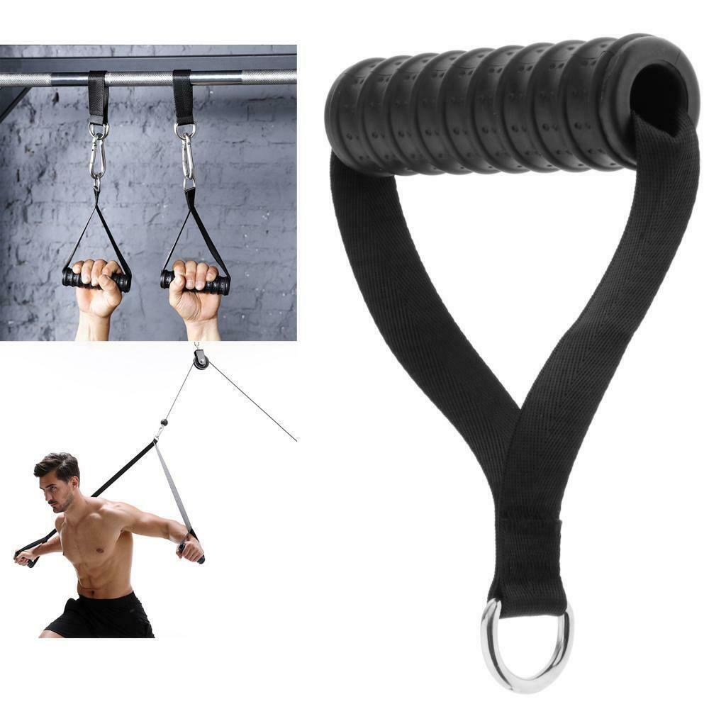 Single Stirrup Handle Foam Grip With D Ring Cable Attachment Fitness Equipment