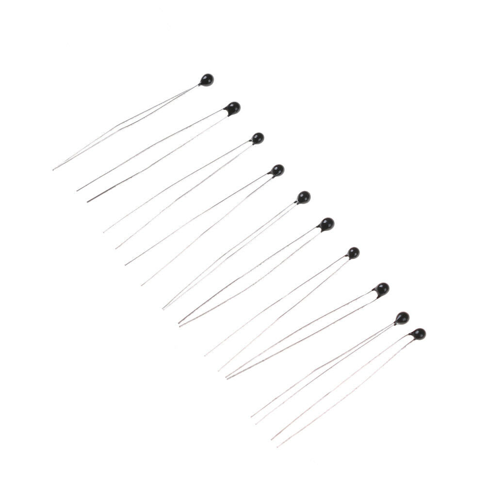 10pcs Thermistor Temperature Sensor NTC-MF52-103/3435 10K ohm 1% .l8