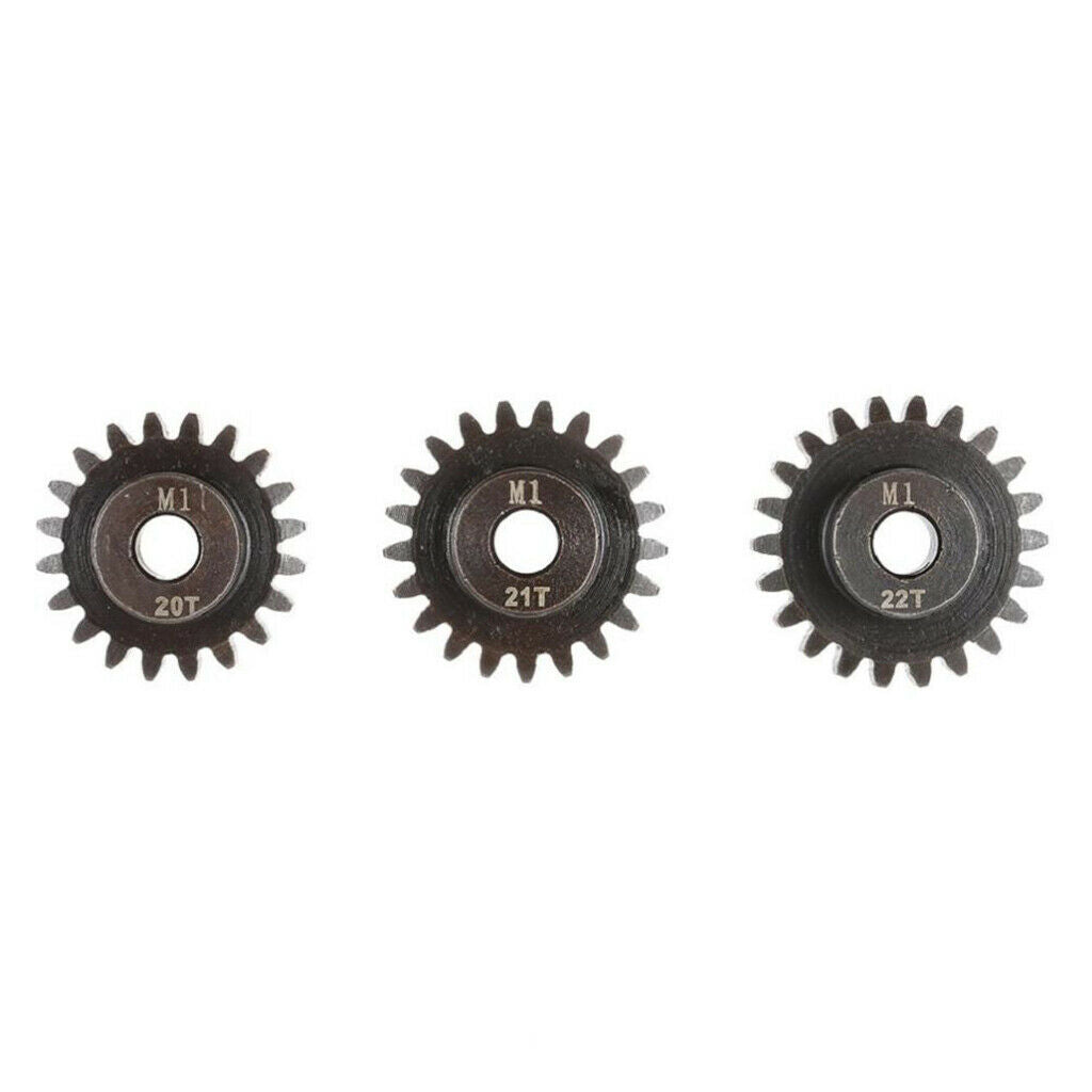 3 Pieces 20t-22t Motor Pinion Gear Set for 1/8 Rc Buggy Car Monster Truck