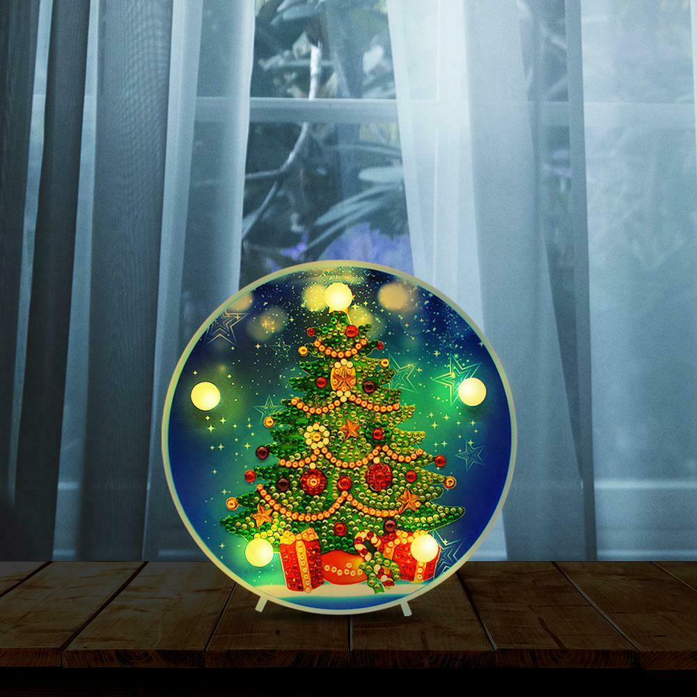 DIY LED Special Shaped Diamond Painting Christmas Tree Decorative Lights @