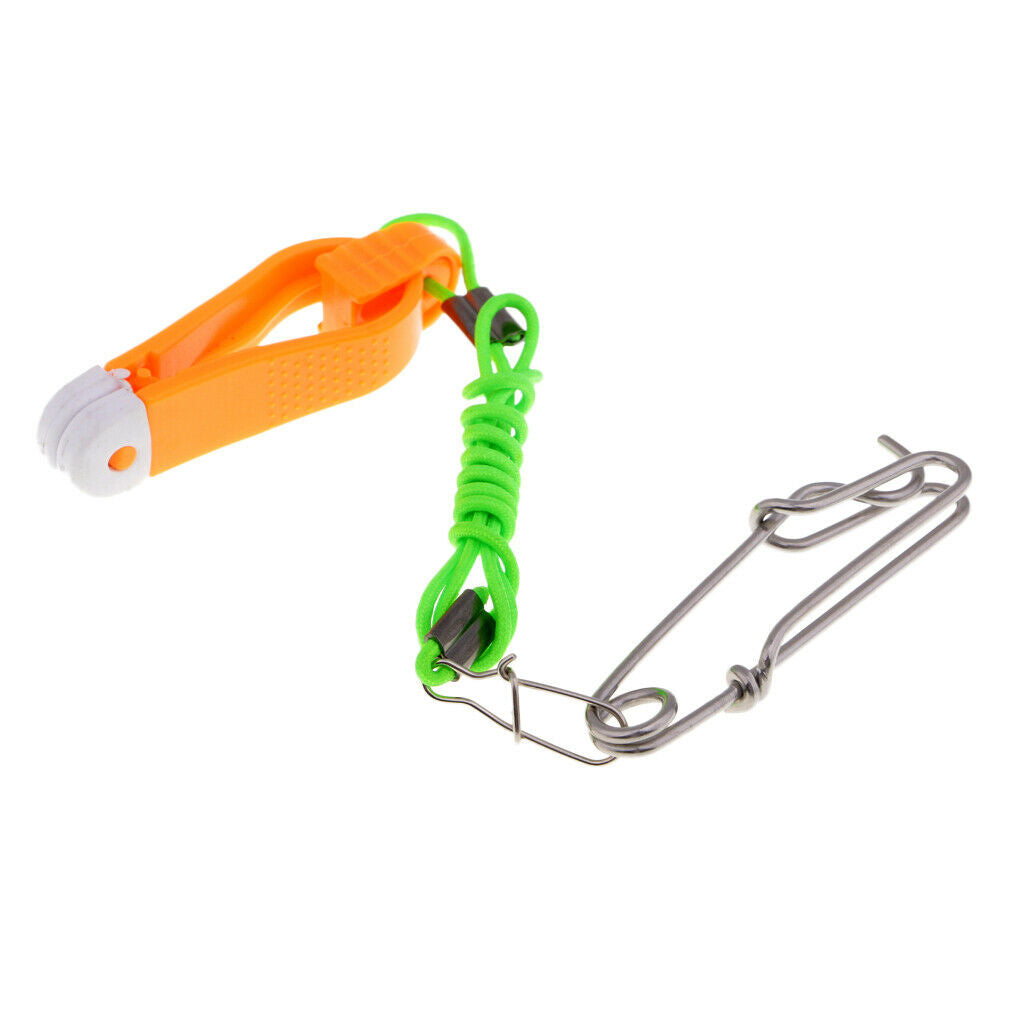 Mini Power Grip Plus Downrigger 17" Leader with Long Line Snaps Orange