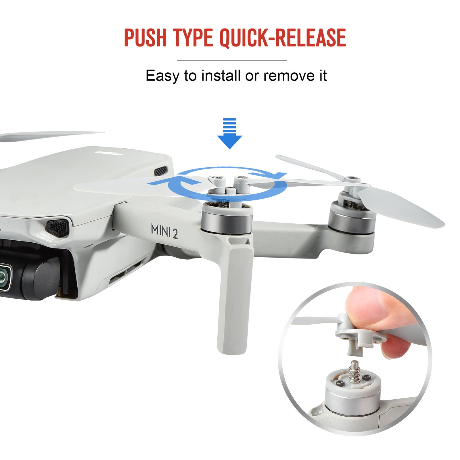 Foldable Propeller Quick Release Paddles For DJI Mavic Mini 2 Drone with Screws