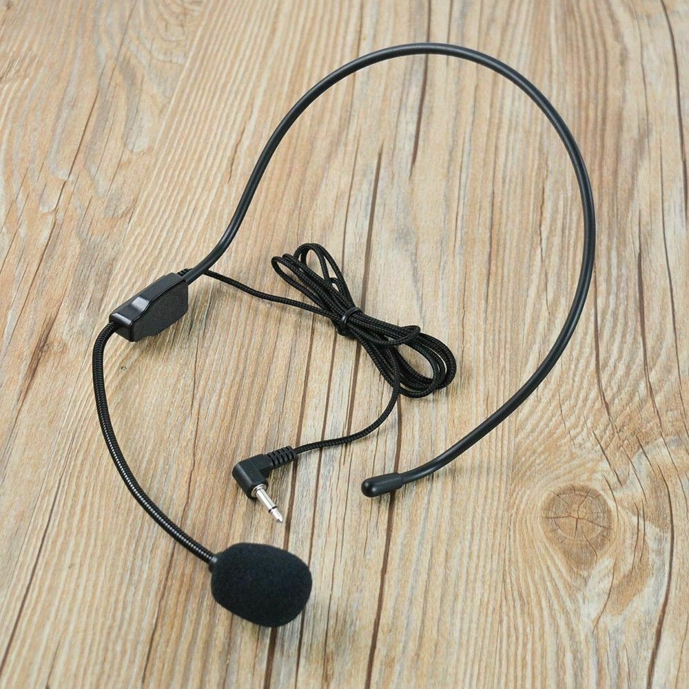 Professional Wired Black UHF Dual Nude Headset Headworn Microphone for Speaker