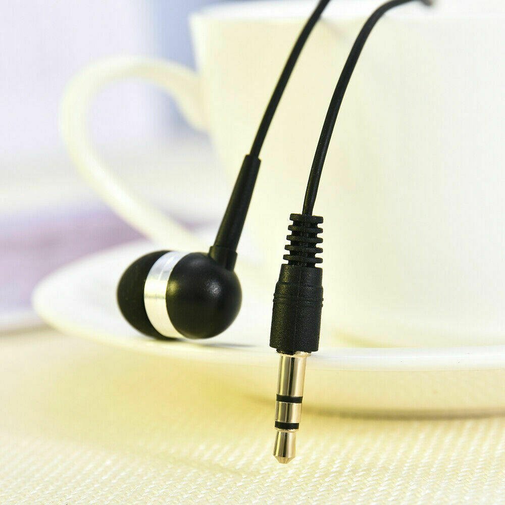 3.5mm Universal Single Side Headset In Ear Mono Wire Earbud Earphone Headphone ~