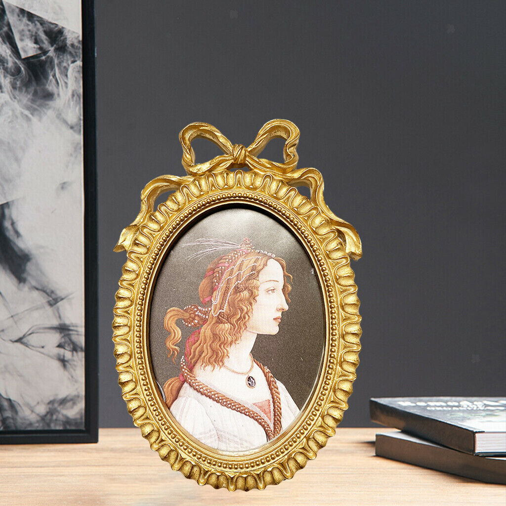 Picture Frame Baroque Desktop Photo Holder Bedroom Wall Hanging Home Decor