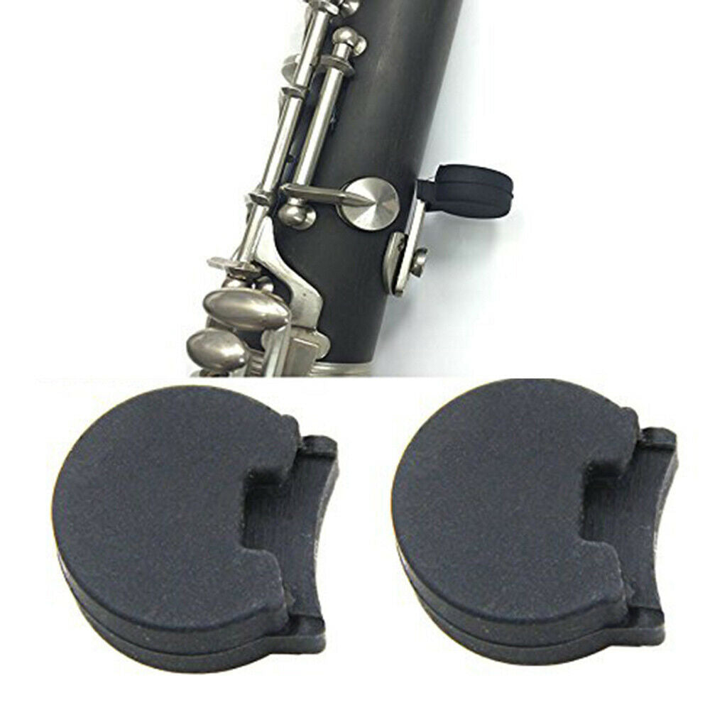 Black 10mm/0.39'' Rubber Thumb Rest Cushion Pad Protector for Clarinet Oboe