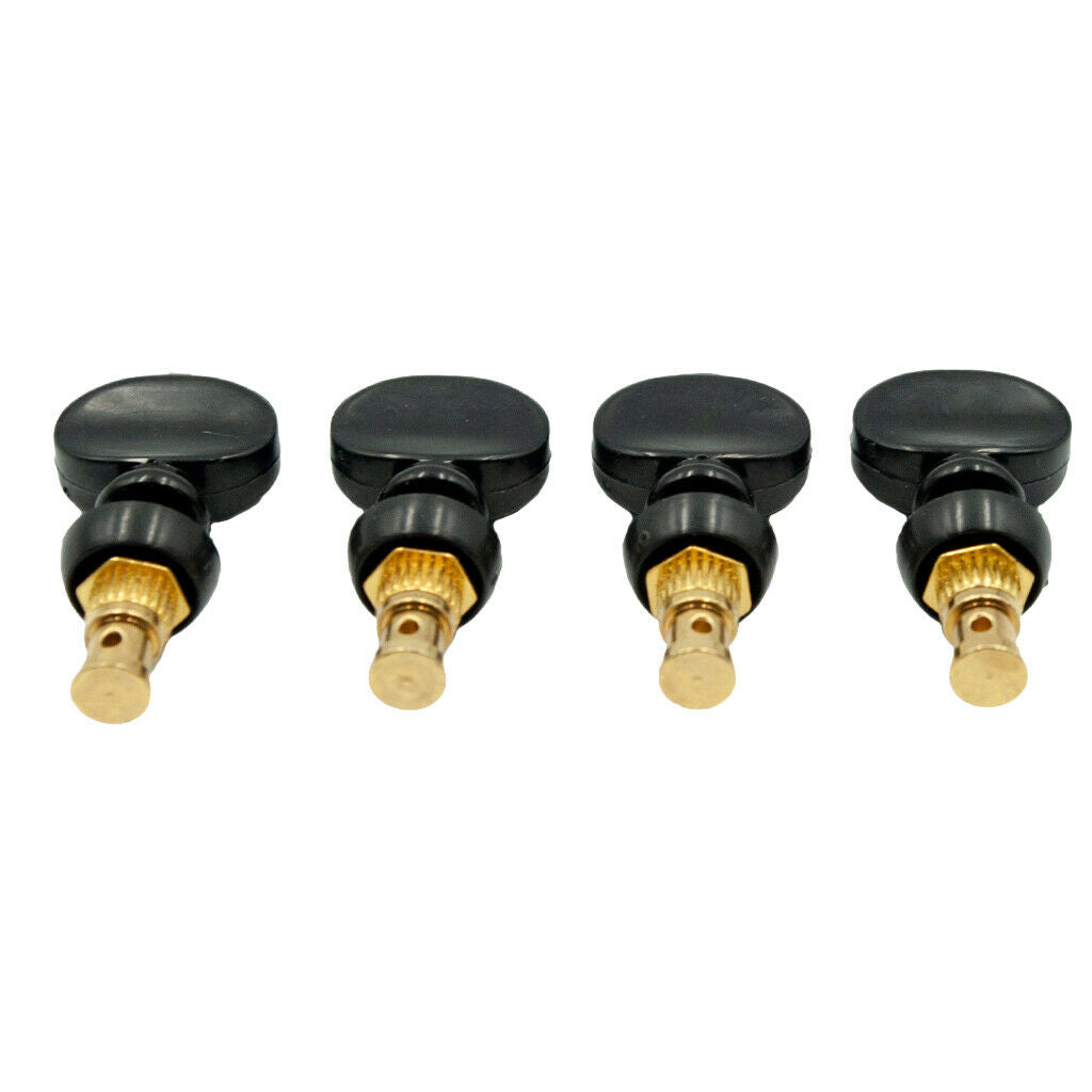 4 Pieces Straight Ukulele Strings Tuning Pegs Pin Machines Tuners Black+Golden